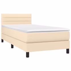 Letto a Molle con Materasso e LED Crema 100x200cm in Tessutocod mxl 98788 - Vista aggiuntiva 3