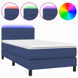 Letto a Molle con Materasso e LED Blu 100x200cm in Tessutocod mxl 74794 - Vista aggiuntiva 2