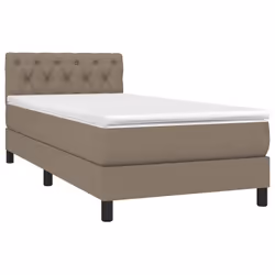 vidaXL Letto a Molle con Materasso e LED Tortora 80x200 cm in Tessuto - Vista aggiuntiva 3