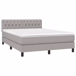 Letto a Molle Materasso e LED Grigio Chiaro 140x190 cm Tessutocod mxl 98801 - Vista aggiuntiva 3