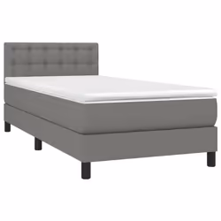 Letto a Molle Materasso e LED Grigio Scuro 90x190 cm in Tessutocod mxl 98804 - Vista aggiuntiva 3