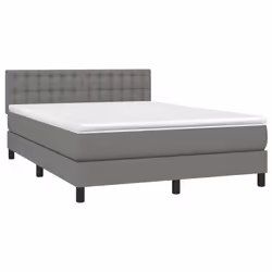 Letto a Molle Materasso e LED Grigio Scuro 140x190cm in Tessutocod mxl 74805 - Vista aggiuntiva 3