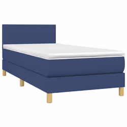 Letto a Molle con Materasso e LED Blu 90x200 cm in Tessutocod mxl 122731 - Vista aggiuntiva 3