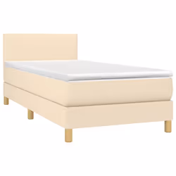 Letto a Molle con Materasso e LED Crema 100x200cm in Tessutocod mxl 122736 - Vista aggiuntiva 3