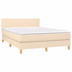 Letto a Molle con Materasso e LED Crema 140x190 cm in Tessutocod mxl 74811 - Vista aggiuntiva 3