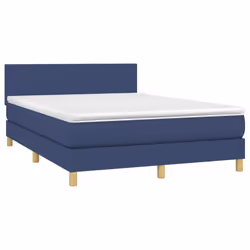 Letto a Molle con Materasso e LED Blu 140x200 cm in Tessutocod mxl 74815 - Vista aggiuntiva 3