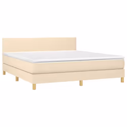 Letto a Molle con Materasso e LED Crema 180x200 cm in Tessutocod mxl 122743 - Vista aggiuntiva 3