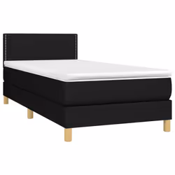 Letto a Molle con Materasso e LED Nero 90x190 cm in Tessutocod mxl 122745 - Vista aggiuntiva 3