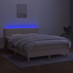 Letto a Molle con Materasso e LED Crema 140x200 cm in Tessutocod mxl 122747 - Vista aggiuntiva 3