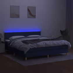 Letto a Molle con Materasso e LED Blu 180x200 cm in Tessutocod mxl 74825 - Vista aggiuntiva 3