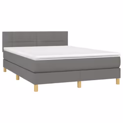 Letto a Molle Materasso e LED Grigio Scuro 140x200cm in Tessutocod mxl 122754 - Vista aggiuntiva 3
