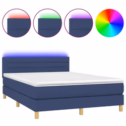 Letto a Molle con Materasso e LED Blu 140x190 cm in Tessutocod mxl 74837 - Vista aggiuntiva 2