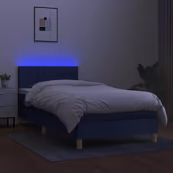 Letto a Molle con Materasso e LED Blu 90x200 cm in Tessutocod mxl 74844 - Vista aggiuntiva 3