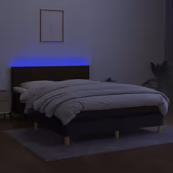 Letto a Molle con Materasso e LED Nero 140x200 cm in Tessutocod mxl 74852 - Vista aggiuntiva 3