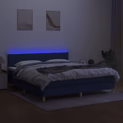 Letto a Molle con Materasso e LED Blu 180x200 cm in Tessutocod mxl 98850 - Vista aggiuntiva 3