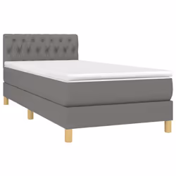 Letto a Molle Materasso e LED Grigio Scuro 100x200cm in Tessutocod mxl 98854 - Vista aggiuntiva 3