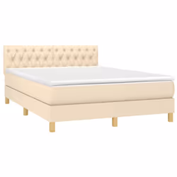Letto a Molle con Materasso e LED Crema 140x190 cm in Tessutocod mxl 74856 - Vista aggiuntiva 3