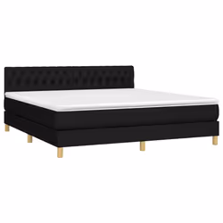 Letto a Molle con Materasso e LED Nero 180x200cm in Tessutocod mxl 74855 - Vista aggiuntiva 3