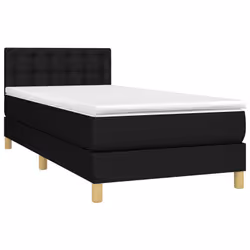 vidaXL Letto a Molle con Materasso e LED Nero 80x200 cm in Tessuto - Vista aggiuntiva 3