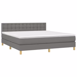 Letto a Molle Materasso e LED Grigio Scuro 180x200cm in Tessutocod mxl 98869 - Vista aggiuntiva 3