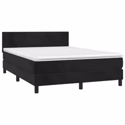Letto a Molle con Materasso e LED Nero 140x190 cm in Vellutocod mxl 98896 - Vista aggiuntiva 3