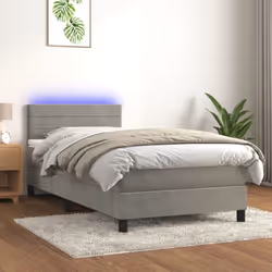 Usate questo letto a molle con materasso e LED per godervi un sonno ristoratore! È il punto focale della vostra camera da let ...