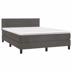 Letto a Molle con Materasso e LED Grigio Scuro 140x200 cmcod mxl 122844 - Vista aggiuntiva 3