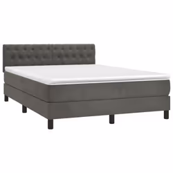 Letto a Molle con Materasso e LED Grigio Scuro 140x190 cmcod mxl 122870 - Vista aggiuntiva 3