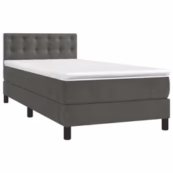Letto a Molle con Materasso e LED Grigio Scuro 100x200 cmcod mxl 86727 - Vista aggiuntiva 3