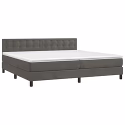 vidaXL Letto a Molle con Materasso e LED Grigio Scuro 200x200 cm - Vista aggiuntiva 3