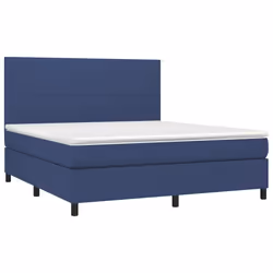 Letto a Molle con Materasso e LED Blu 180x200 cm in Tessutocod mxl 79895