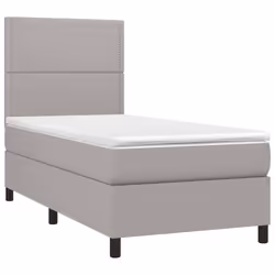Letto a Molle Materasso e LED Grigio Chiaro 100x200 cm Tessutocod mxl 98949 - Vista aggiuntiva 3