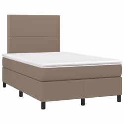 Letto a Molle con Materasso e LED Tortora 120x200cm in Tessutocod mxl 74965 - Vista aggiuntiva 3