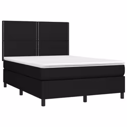 Letto a Molle con Materasso e LED Nero 140x190 cm in Tessutocod mxl 74955 - Vista aggiuntiva 3