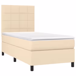 Letto a Molle con Materasso e LED Crema 80x200 cm in Tessutocod mxl 74959 - Vista aggiuntiva 3