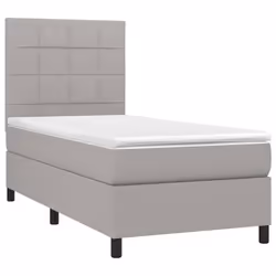 Letto a Molle Materasso e LED Grigio Chiaro 90x190 cm Tessutocod mxl 98963 - Vista aggiuntiva 3