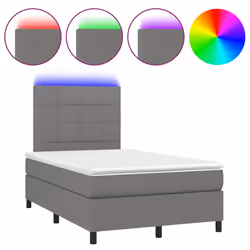 Letto a Molle Materasso e LED Grigio Scuro 120x200cm in Tessutocod mxl 74958 - Vista aggiuntiva 2
