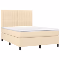 Letto a Molle con Materasso e LED Crema 140x190 cm in Tessutocod mxl 122913 - Vista aggiuntiva 3
