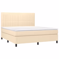 Letto a Molle con Materasso e LED Crema 160x200 cm in Tessutocod mxl 98975 - Vista aggiuntiva 3