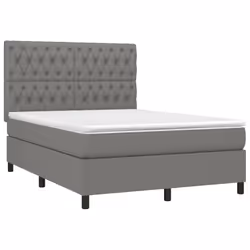 Letto a Molle Materasso e LED Grigio Scuro 140x190cm in Tessutocod mxl 122923 - Vista aggiuntiva 3