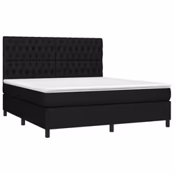 Letto a Molle con Materasso e LED Nero 180x200cm in Tessutocod mxl 74985 - Vista aggiuntiva 3