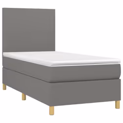 Letto a Molle Materasso e LED Grigio Scuro 90x200 cm in Tessutocod mxl 75003 - Vista aggiuntiva 3
