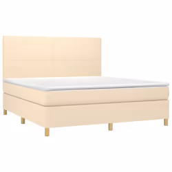 Letto a Molle con Materasso e LED Crema 180x200 cm in Tessutocod mxl 104067 - Vista aggiuntiva 3
