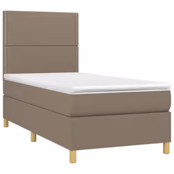 Letto a Molle con Materasso e LED Tortora 100x200cm in Tessutocod mxl 98993 - Vista aggiuntiva 3