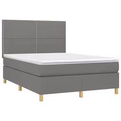 Letto a Molle Materasso e LED Grigio Scuro 140x200cm in Tessutocod mxl 123368 - Vista aggiuntiva 3