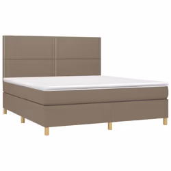 Letto a Molle con Materasso e LED Tortora 180x200 cm in Tessutocod mxl 98999 - Vista aggiuntiva 3