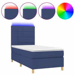 Letto a Molle con Materasso e LED Blu 90x200 cm in Tessutocod mxl 75017 - Vista aggiuntiva 2