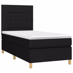 Letto a Molle con Materasso e LED Nero 100x200 cm in Tessutocod mxl 122953 - Vista aggiuntiva 3