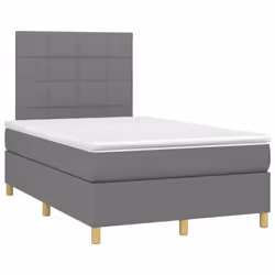 Letto a Molle Materasso e LED Grigio Scuro 120x200cm in Tessutocod mxl 122956 - Vista aggiuntiva 3