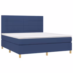 Letto a Molle con Materasso e LED Blu 160x200 cm in Tessutocod mxl 75035 - Vista aggiuntiva 3